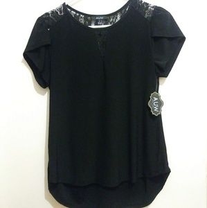 NWT Black Lace Top